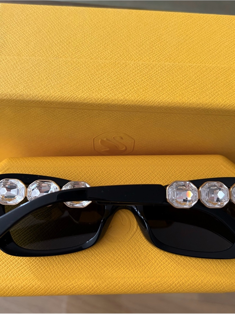Swarovski Black Cateye butterfly Ariana Grande campaign Women's Sunglasses - Picture 3 of 6